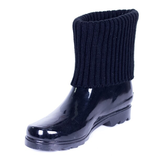 short black rain boots womens