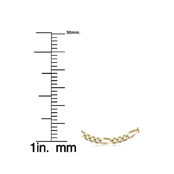 18k gold italian figaro chain necklace