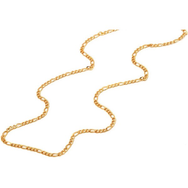 18k gold italian figaro chain necklace