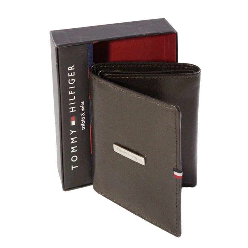 tommy hilfiger wallet genuine leather