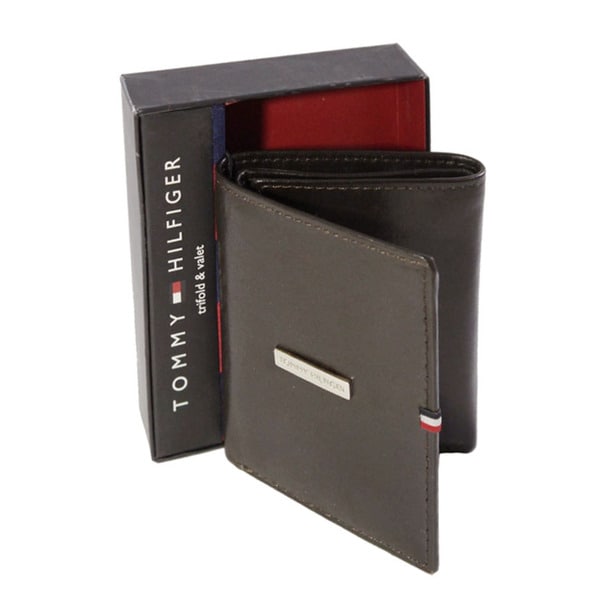 tommy hilfiger men's leather wallet