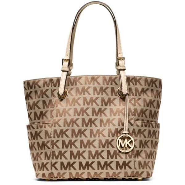 Michael Kors Jet Set MK Logo Signature Tote Handbag - Free Shipping Today - 0 - 17919494