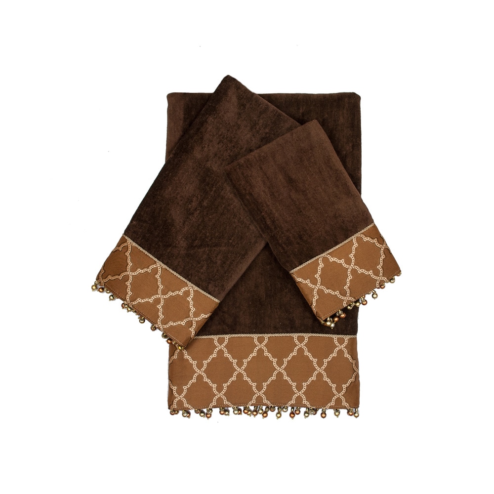 3 Piece Tea Towels Set, Beige Plaid, 1 - Metro Market