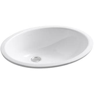 Kohler Caxton® Oval 17" X 14" Undermount Bathroom Sink with Overflow White (K-2210-0)