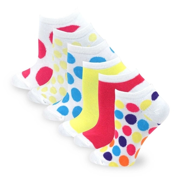 Colorful Dots And Stars Compression Socks For Women Casual Fashion Crew Socks