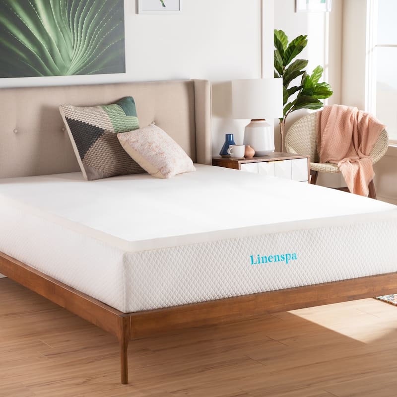 Linenspa Essentials 2 Inch SupportRight™ Foam Mattress Topper - White