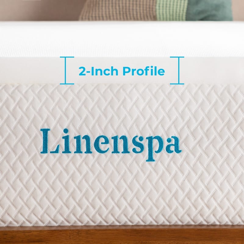 Linenspa Essentials 2 Inch SupportRight™ Foam Mattress Topper - White