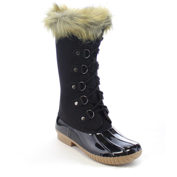 lace up duck boots women