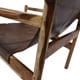 preview thumbnail 8 of 7, Handmade Wanderloot Genoa Solid Sheesham and Leather Sling Chair (India) - 30"H x 26"D x 27"W