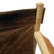 preview thumbnail 4 of 7, Handmade Wanderloot Genoa Solid Sheesham and Leather Sling Chair (India) - 30"H x 26"D x 27"W