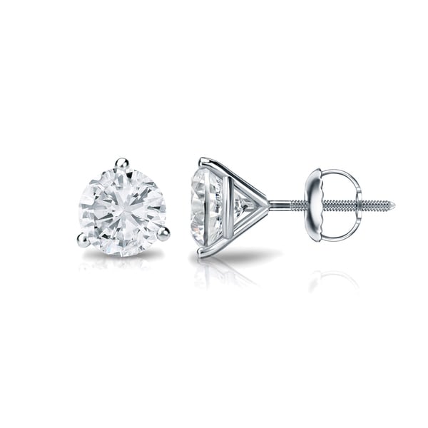 Auriya Platinum 1 3ct Tdw Round 3 G Martini Diamond Stud Auriya Platinum 1 3ct Tdw Round 3 G Martini Diamond Stud Earrings