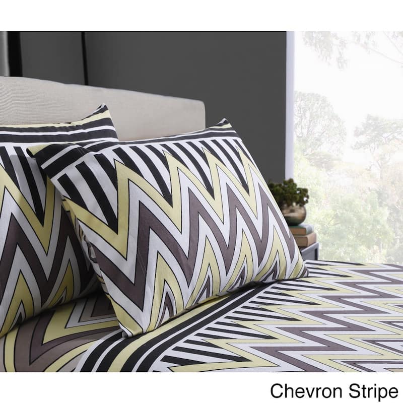 Luxury Flannel Pillowcases (Set of 2) - Chevron Stripe - Standard
