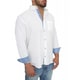 Shop Giorgio Men's Tailored Fit White Solid Linen Blend Brato Casual ...