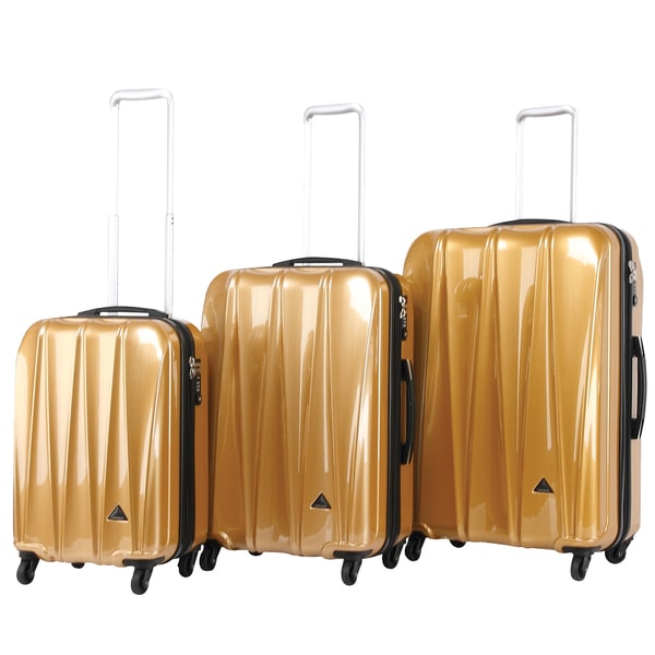 Shop Triforce Trident Collection 3piece Hardside Spinner Luggage Set Free Shipping Today