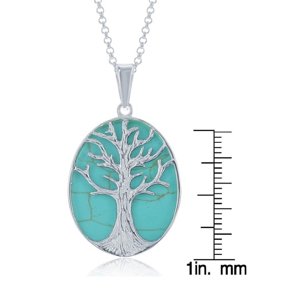 CLEARANCE White Turquoise Tree of Life Necklace