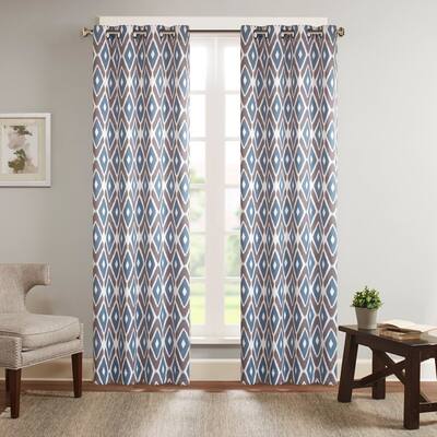 Buy Navy Ikat Curtains Drapes Online At Overstock Our Best
