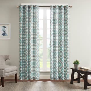 Ikat Curtains D Online At Our Best Window Madison Park Stetsen Diamond Printed Single Window Curtain Panel