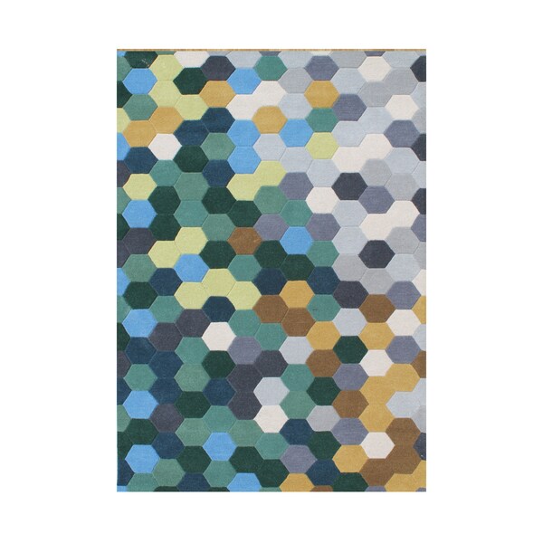Alliyah Handmade Forest Green New Zealand Blend Wool Rug (5' x 8')