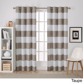Ocean Cotton Cabana Stripe Curtain Panel Pair