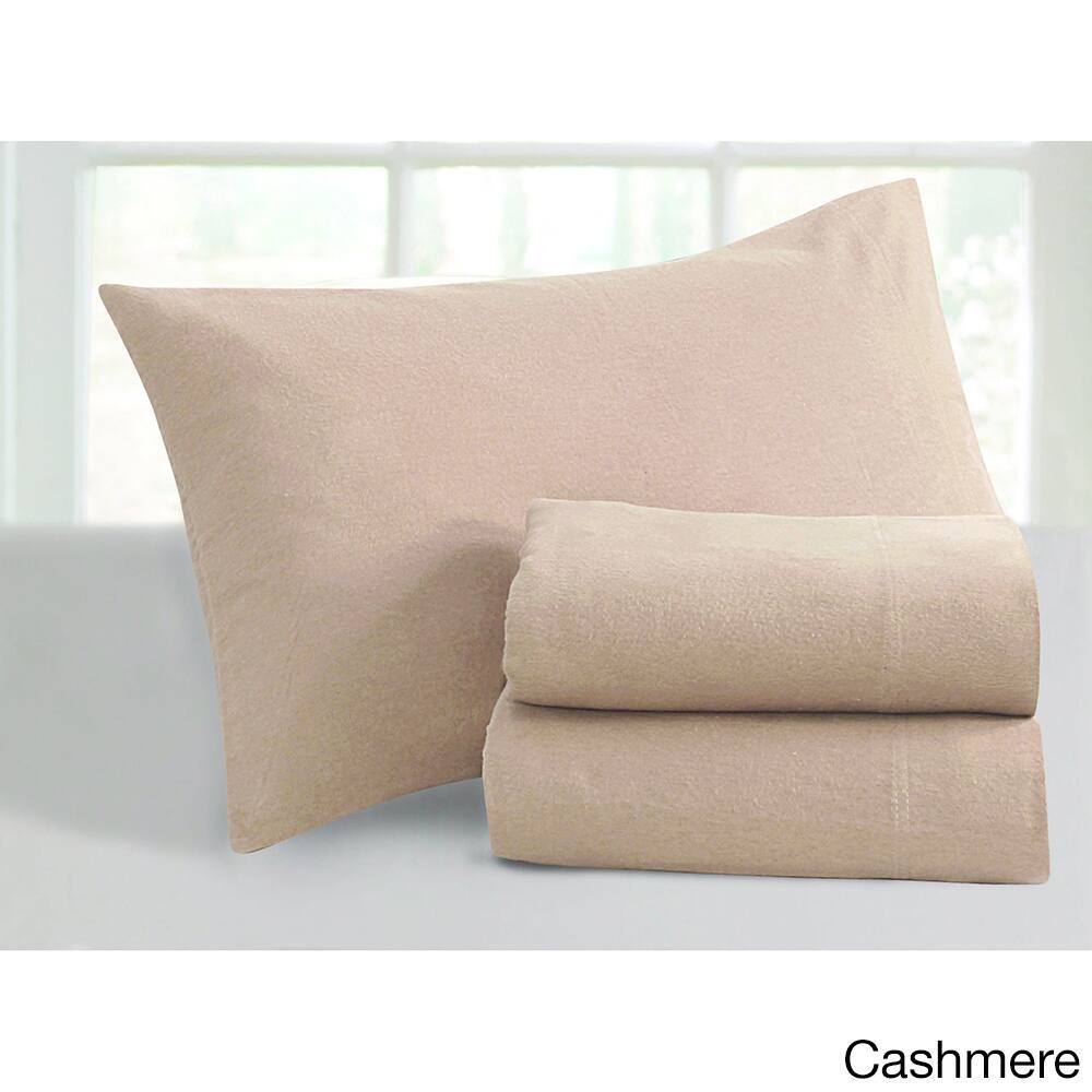 Ultra-soft 5-ounce Solid Flannel Pillowcases (Set of 2)