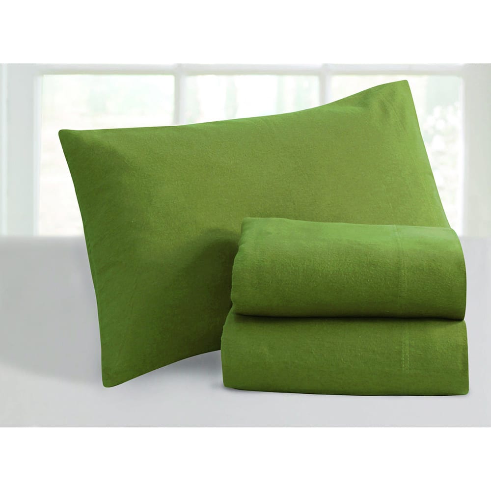 Ultra-soft 5-ounce Solid Flannel Pillowcases (Set of 2)