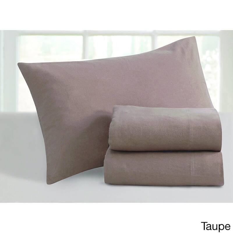 Ultra-soft 5-ounce Solid Flannel Pillowcases (Set of 2)