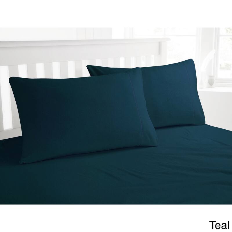 Luxury 200-GSM Cotton Flannel Hemstitched Pillowcases (Set of 2)