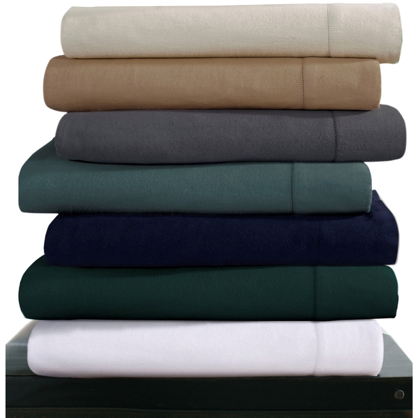 Luxury 200 GSM Cotton Flannel Hemstitched Pillowcases Set Of 2 Bed Luxury 200 GSM Cotton Flannel Hemstitched Pillowcases Set Of 2 Bed