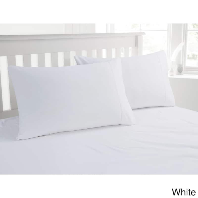 Luxury 200-GSM Cotton Flannel Hemstitched Pillowcases (Set of 2)