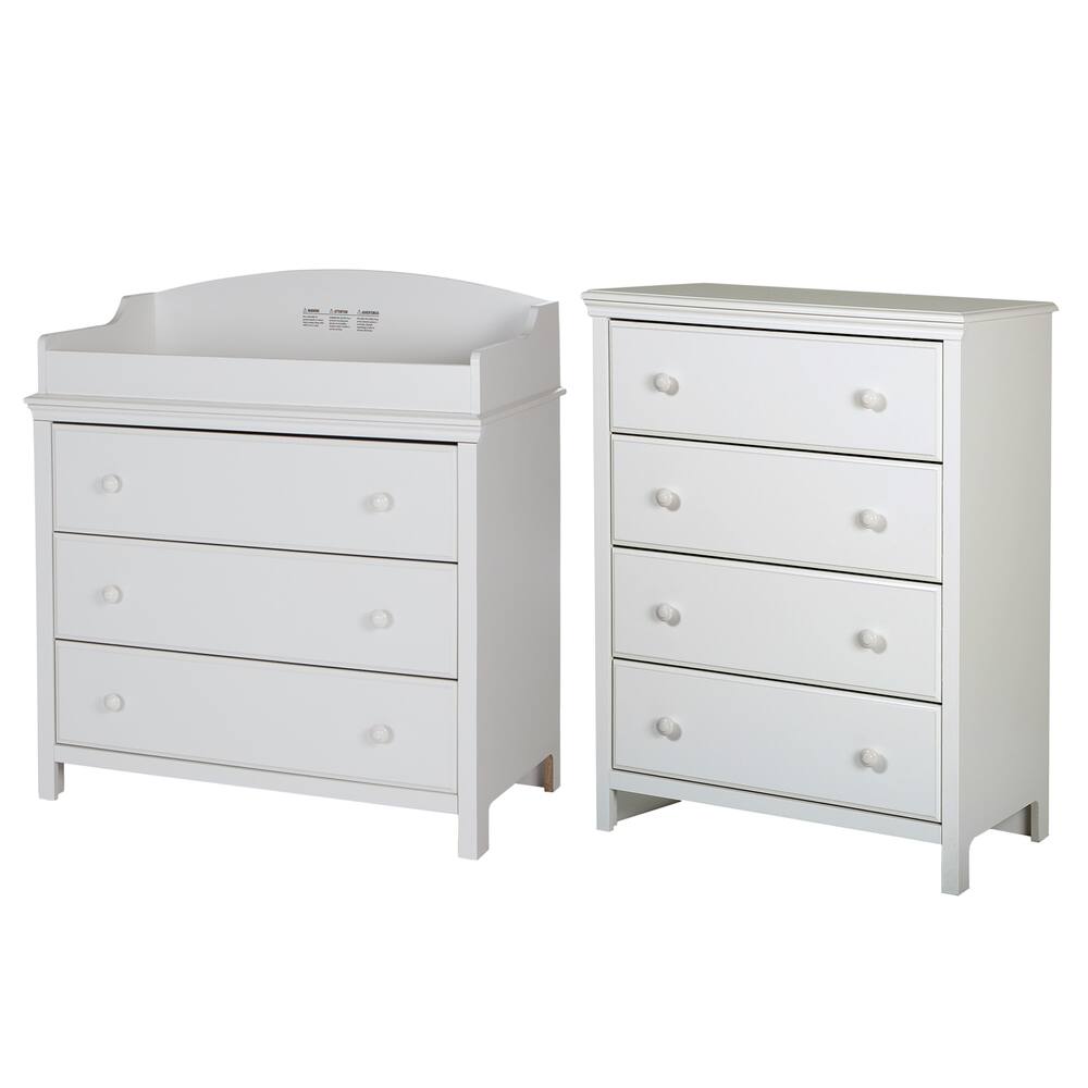 South Shore Cotton Candy Changing Table with 4-drawer Chest