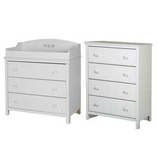 South Shore Cotton Candy Changing Table with 4-drawer Chest