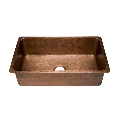 Sinkology David Undermount 31.25-inch Copper Single Bowl Kitchen Sink