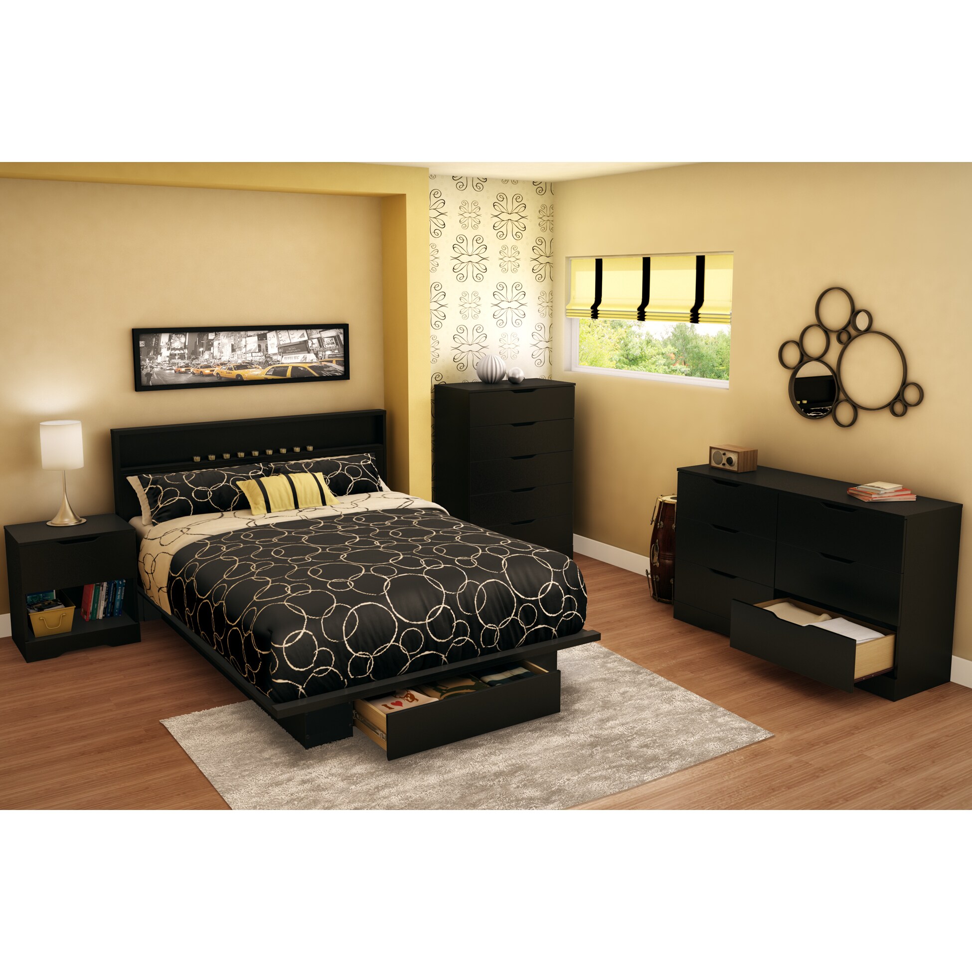 Shop South Shore Holland Full Queen Platform Bed With Drawer And
