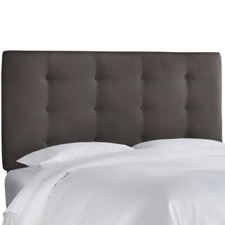 Skyline Furniture Premier Charcoal Button Tufted Headboard - Overstock ...