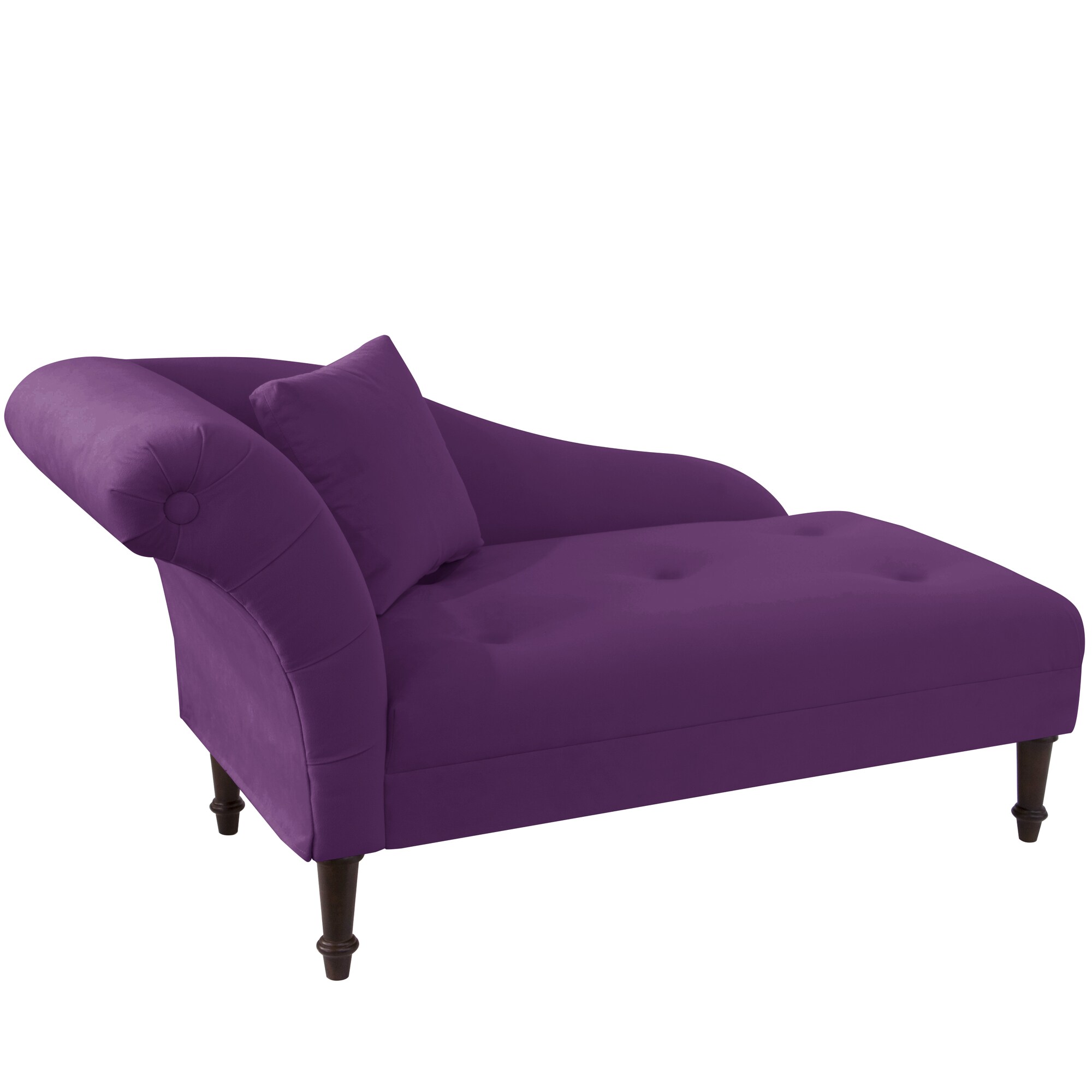 Skyline Furniture Aubergine Velvet Settee 10897679 Skyline Furniture Aubergine Velvet