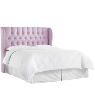 Skyline Furniture Shantung Lilac Tufted Wingback Headboard - Bed Bath ...