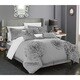 Chic Home 11-piece Buxton Silver Oversized Comforter Set - Bed Bath ...