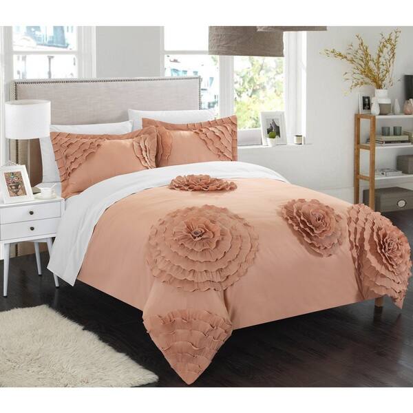 Shop The Curated Nomad Hildy Peach 7 Piece Duvet Cover Set Free