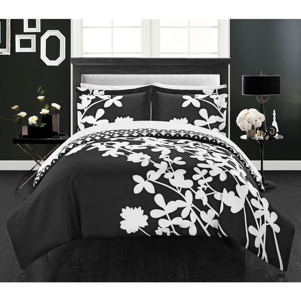 Chic Home Casa Blanca Black Reversible 7-piece Duvet Cover Set