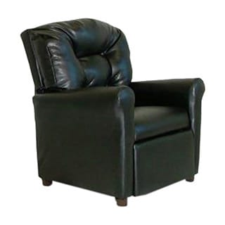 kids black leather chair