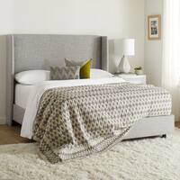 Skyline Furniture Wingback Bed in Zuma Pumice