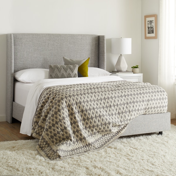 Shop Skyline Furniture Wingback Bed in Zuma Pumice On Sale Free Shipping Today Overstock