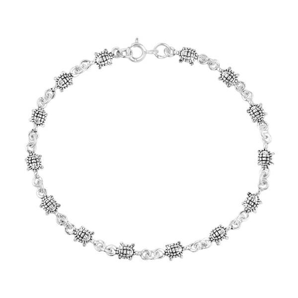 Handmade Mini Travelling Sea Turtles Link 925 Sterling Silver Handmade Mini Travelling Sea Turtles Link 925 Sterling Silver Bracelet Thailand
