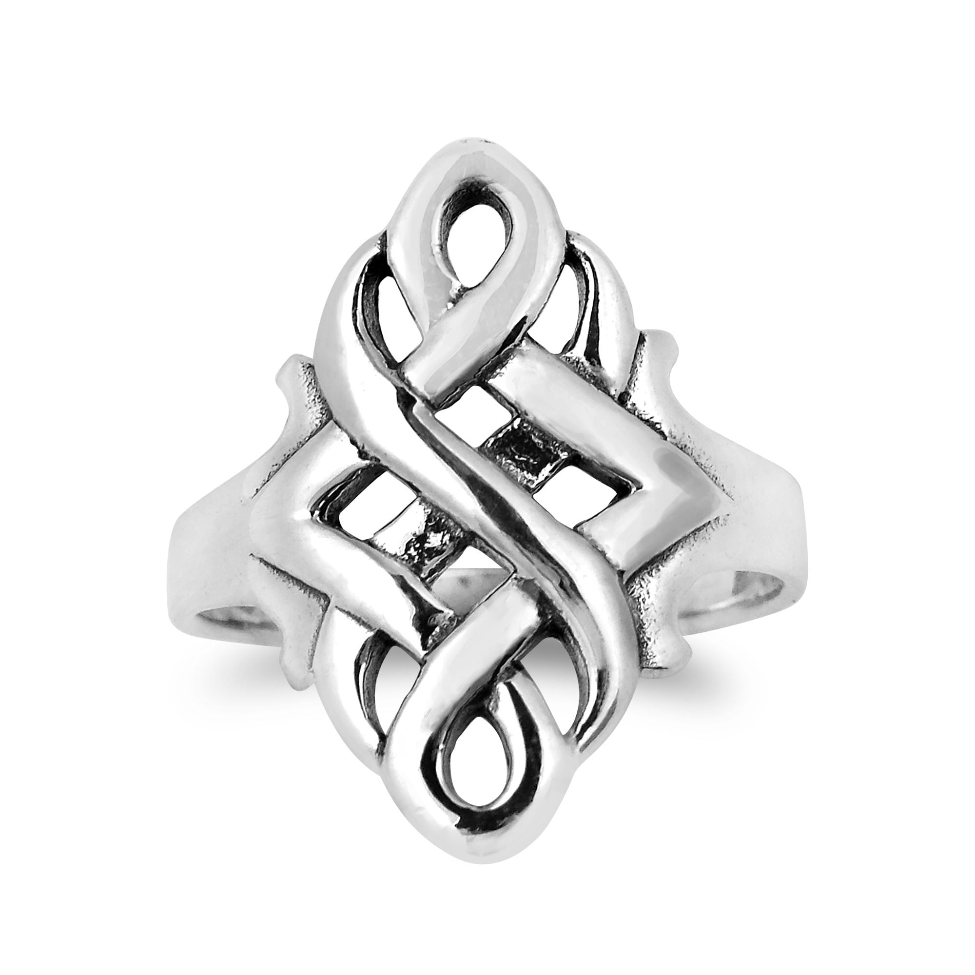 Handmade Infinity Celtic Love Knot 925 Sterling Silver Ring Love Knot 925 Sterling Silver Ring