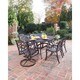 Biscayne 7-piece Dining Set  72 Oval Table with Two Swivel Chairs and Four Arm Chairs by Home Styles - Thumbnail 2
