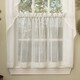 preview thumbnail 3 of 3, White Micro Striped Semi Sheer Window Curtain Pieces - Tiers, Valance and Swag Options