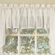 preview thumbnail 5 of 3, White Micro Striped Semi Sheer Window Curtain Pieces - Tiers, Valance and Swag Options