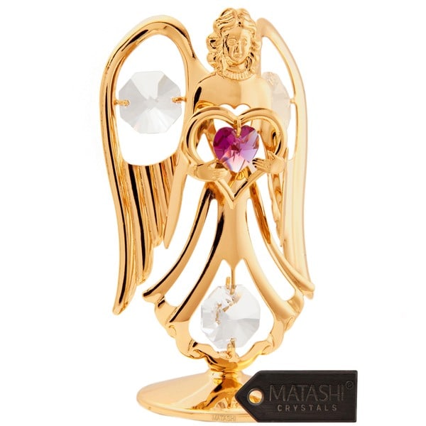 Shop Matashi 24K Gold Plated October Angel Birth Stone Table Top with ...