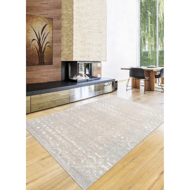 Handmade Madiba Grey Rug - ECARPETGALLERY
