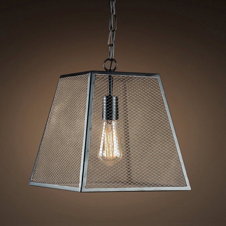 Andaya 1-light Black Square 14-inch Edison Chandelier with Bulb (1-light Black Square 14-inch Edison Chandelier) - Chandeliers For Bedrooms by Overstock.com